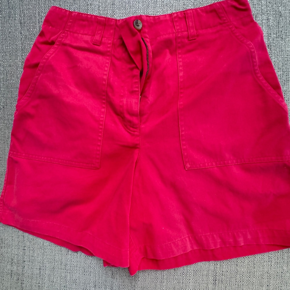 Jones New York Sport Red Cotton Utility Shorts Womens 6 High Rise Cargo Pocket
